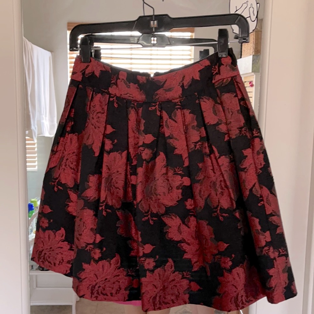 Alice + Olivia Jacquard Floral Skirt 2